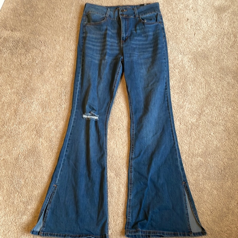 NWT fashion nova high waisted bell bottom denim jeans